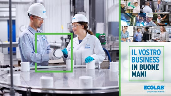 Ecolab associates in a food processing plant