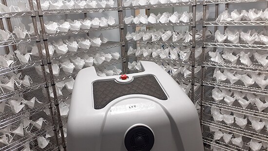 Bioquell machine decontaminates N95 masks